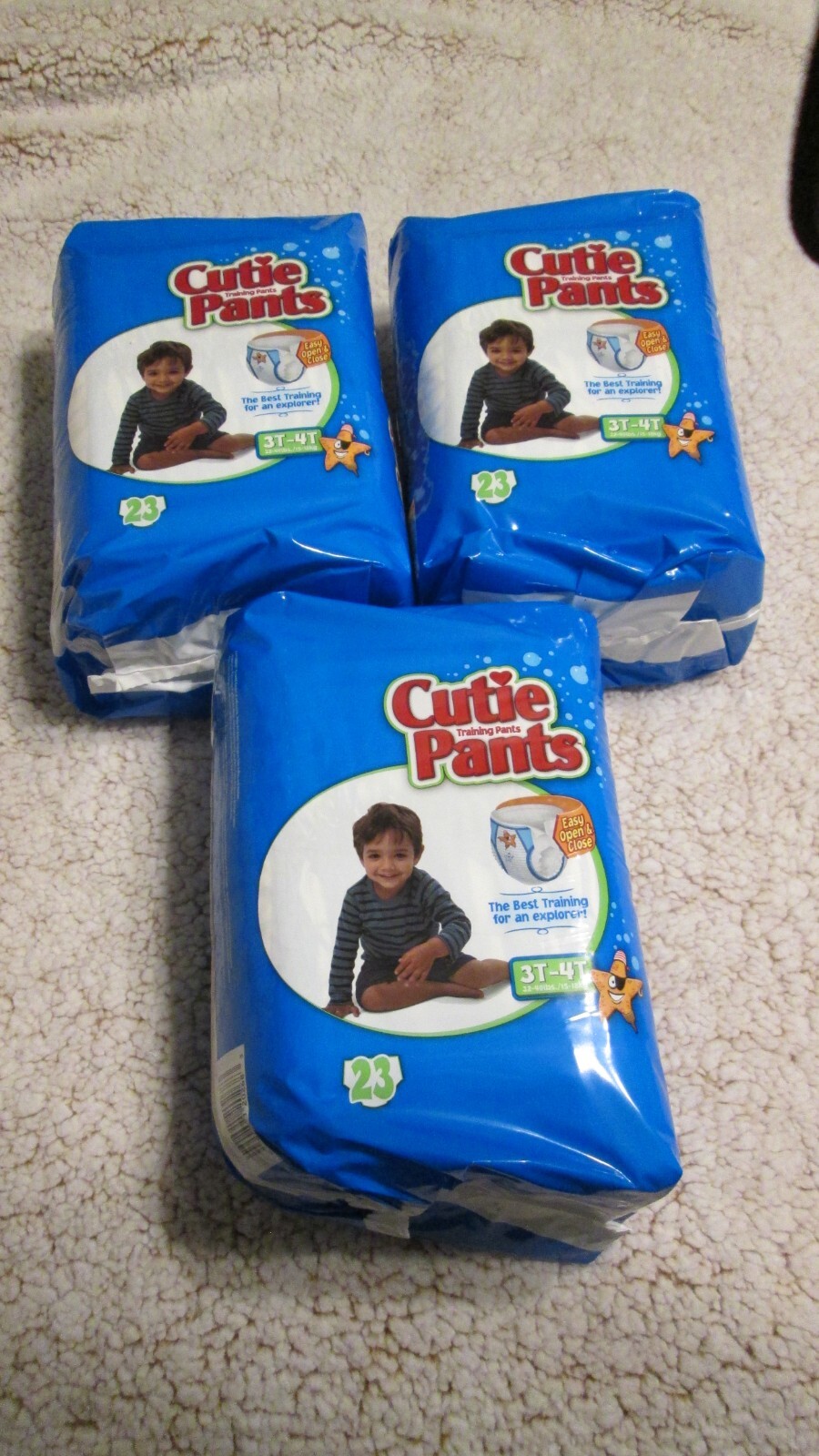 Cutie Training Pants Unisex 3T4T 3 Packs of 23 Pull Up Stretchy Sides