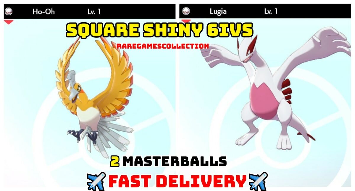 HO-OH LUGIA Ultra Shiny 6IV Pack // Pokemon Sword and Shield