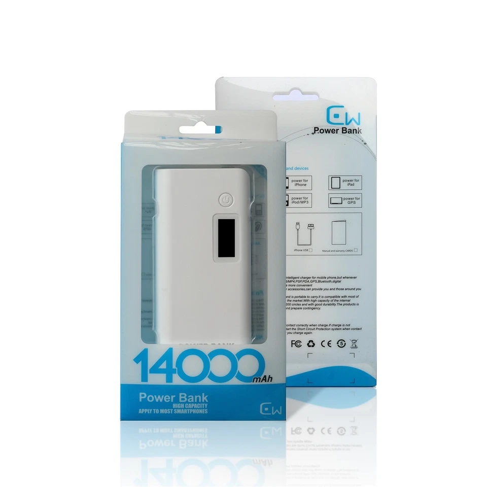 Banco de alimentación de 14000 mAh para Samsung Fold, Note10, S10, S9, S8, A90 rojo negro Foto 3 de 3