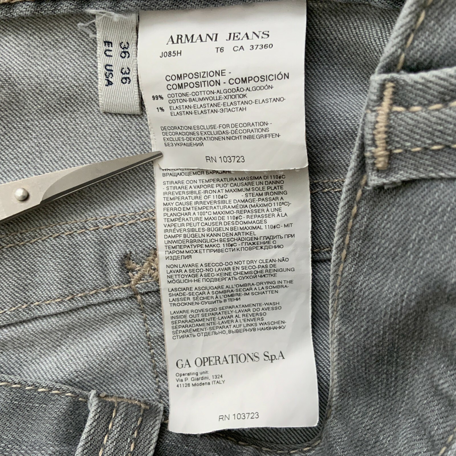 Armani Jeans J08 Slim Fit Jeans in Blue Denim - Shop Armani Jeans at  Northern Threads