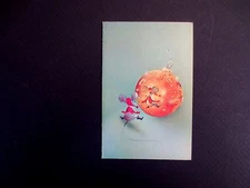 1 VTG Unused Norcross Xmas Greeting Card Cute Mouse Seeing His Own Reflection