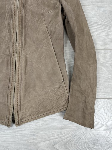 Chaqueta de cuero de piel de cordero Isaac Sellam Experience Avante Garde para mujer talla S - Imagen 7 de 17