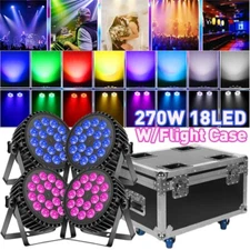 270W 18 LED PAR Can Lighting Stage Light RGBW DMX Club DJ Disco Party Light&Case
