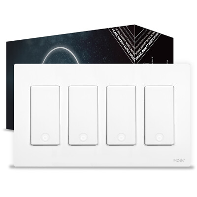 MOES 1/2/3/4 Gang WiFi Smart Light Switch Wall 3 Way Timer Alexa Google APP NEW