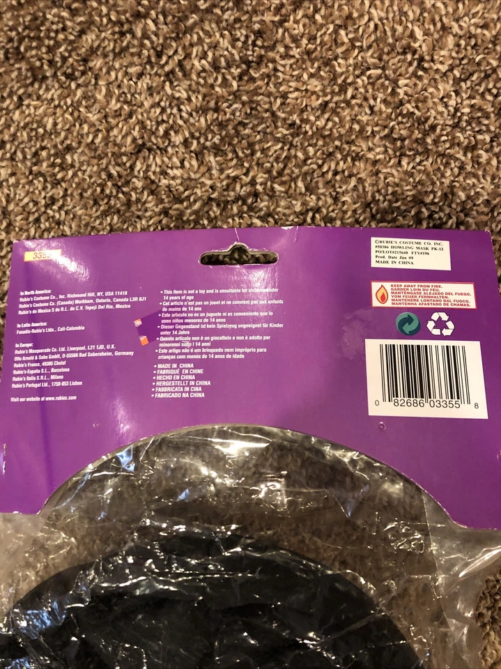 Rubies 3355 Ages 14+ Overhead Costume AccessorySad Eyed Ghost Face Mask NEW! - Image 4 of 4