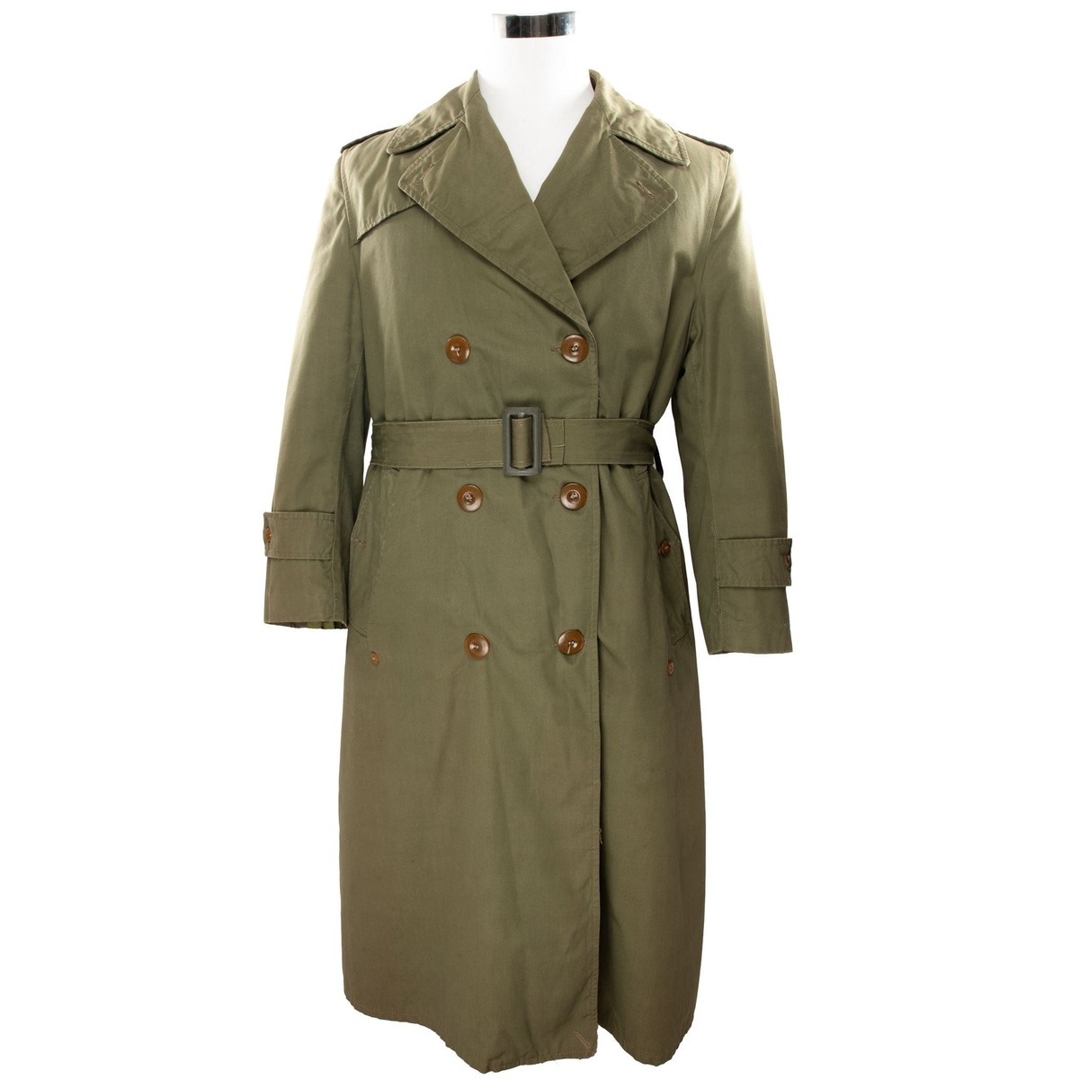 VINTAGE US ARMY OVERCOAT TRENCH COAT 1950S KOREAN WAR ERA VINTAGE US ARMY OVERCOAT TRENCH COAT 1950S KOREAN WAR ERA