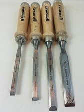 4 Promat Stecheisen Stechbeitel 8 10 12 16 mm Schreiner Stemmeisen Holzheft