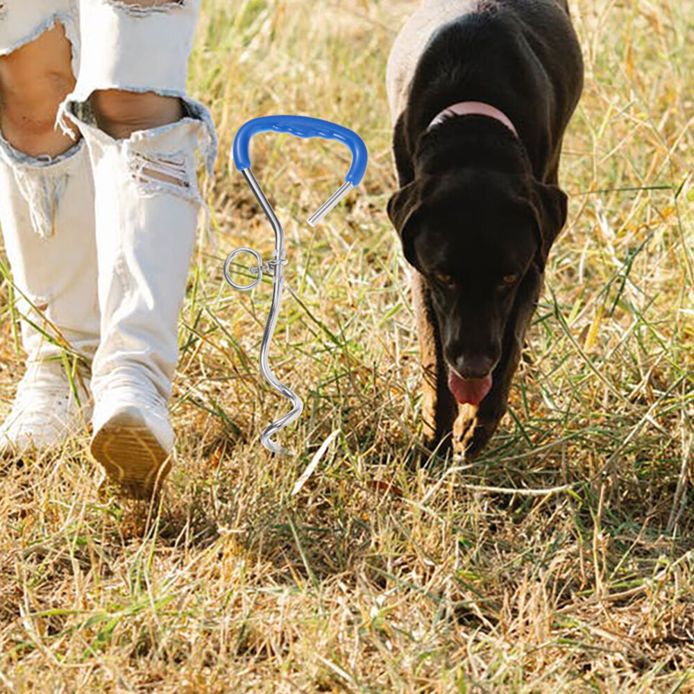 Fence Stakes For Dogs Tie Out Reusable Spiral In Ground Leash eBay