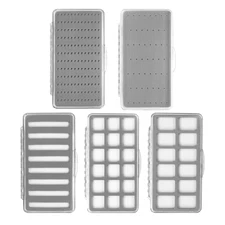 Aventik  ABS Slim Clear Transparent Fly Fish Box Slit Foam Insert Flies Storage