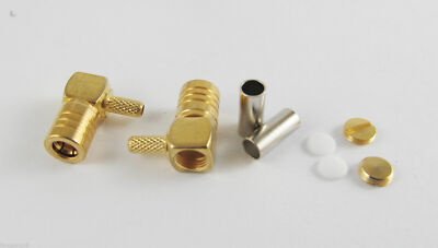 10x SMB Female Jack Right Angle Crimp RG174 RG179 RG316 RG188 Cable RF Connector