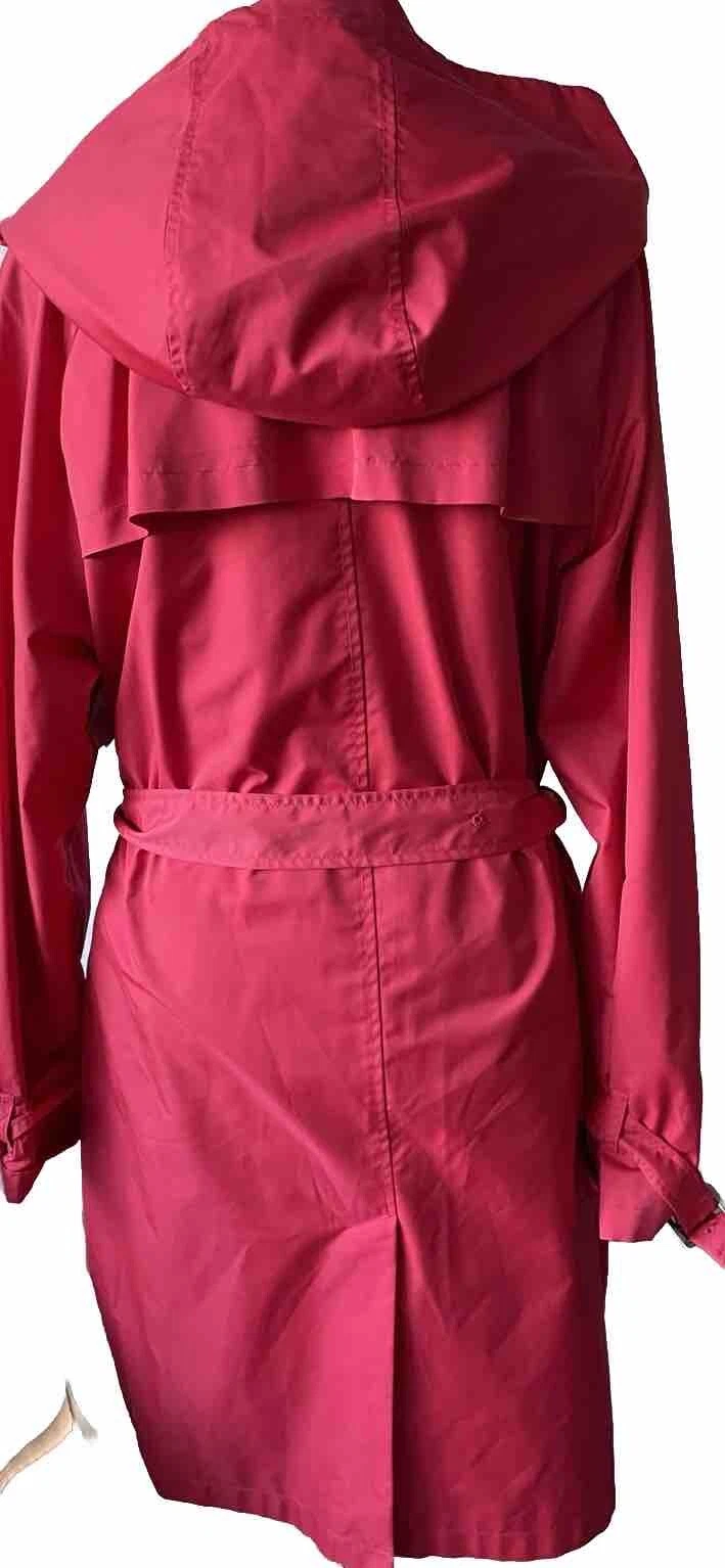 Nuovo trincea resistente all'acqua Michael Kors con cintura con cappuccio rimovibile taglia XL