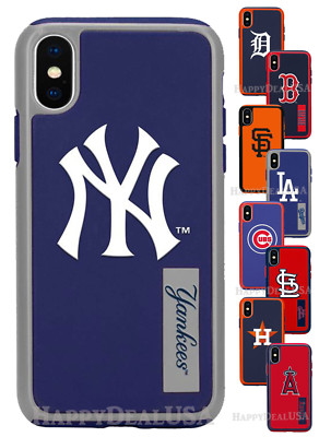 Official MLB Dual Layer ShockProof Hybrid Cover Case for Apple iPhone X