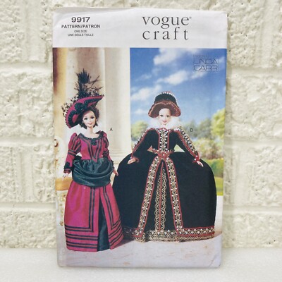 Vogue 9917 Barbie 11.5'' Fashion Doll Clothes Historical Costumes   UNCUT 