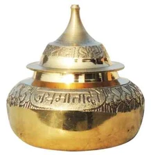 Brass Sindoor Box Tika Kumkum Dani Dabbi Handicraft 1.7*1.7*2 inch
