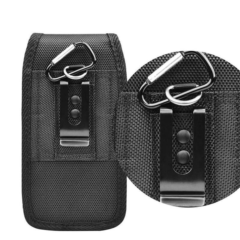 Tactical Waist Belt Phone Pouch With Metal Clip – Universal Holster For Phones Up To 7 Inches