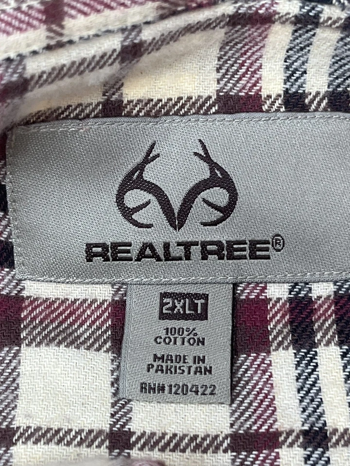Camisa de vestir Realtree manga larga abotonada a rayas amarilla para hombre talla 2XLT GHO0 Foto 4 de 4