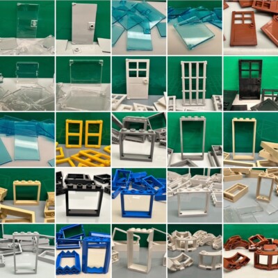 Lego Fenster, Rahmen, Erker, Scheibe, Tür, Glas, Haus, Gebäude, City, 114 Arten
