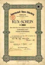 Gewerkschaft Hansa Silberberg 1908 Empelde Hannover Linden Ronnenberg Westeregel
