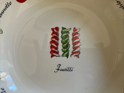 Tabletops Gallery Pasta Party Pasta 8” Bowls ~Set Of 2~Hand Crafted Hand Painted - Picture 5 of 12