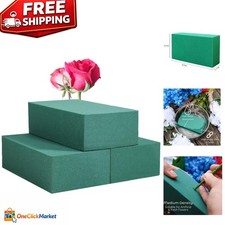 Pack of 3 Floral Foam Blocks - 6"L x 3.38"W for Beautiful Arrangements