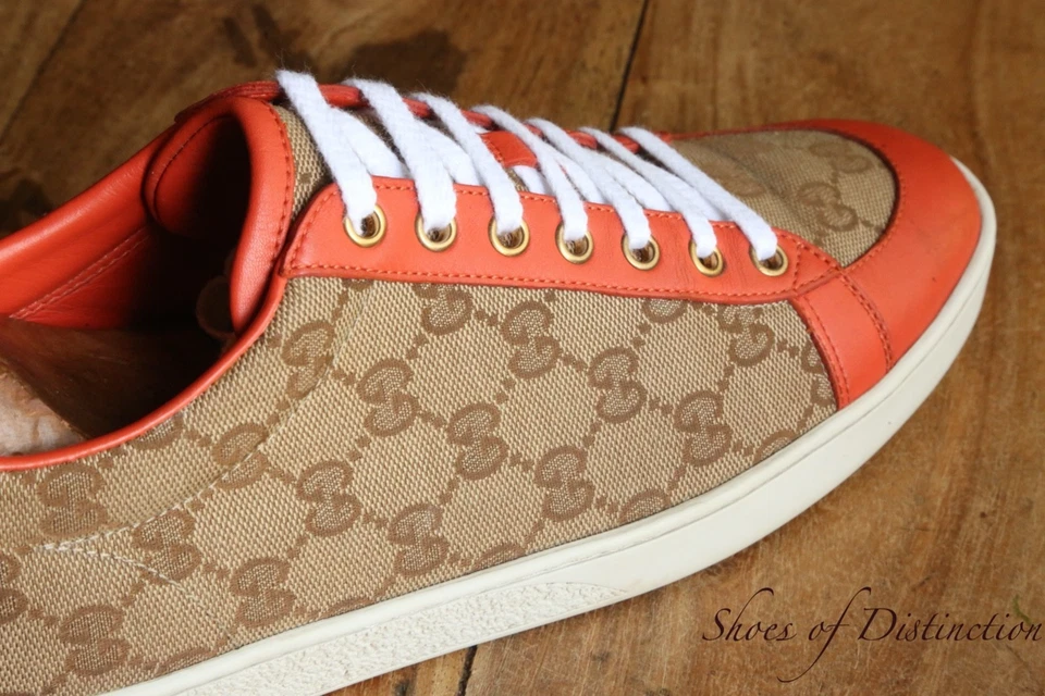 Gucci GG Orange Monogram Chaussures Baskets Baskets Femmes UK 6,5 US 9,5 EU 39,5 - Photo 2/4
