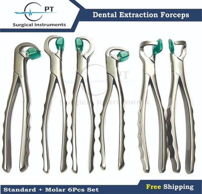 Dental Extraction Physics Forceps Standard Series Set Of 6 Pcs Free 65 Bumpers
