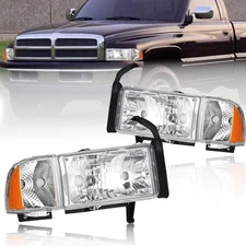 Headlights Compatible with 1994-2001 Dodge Ram 1500/1994-2002 Dodge Ram 2500 350