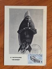 🎁 Carte FDC 1er jour LE BATHYSCAPHE "ARCHIMED" 1963