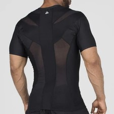 Alignmed Posture Shirt Mens Moisture Wicking Short Sleeve Comfort Pullover