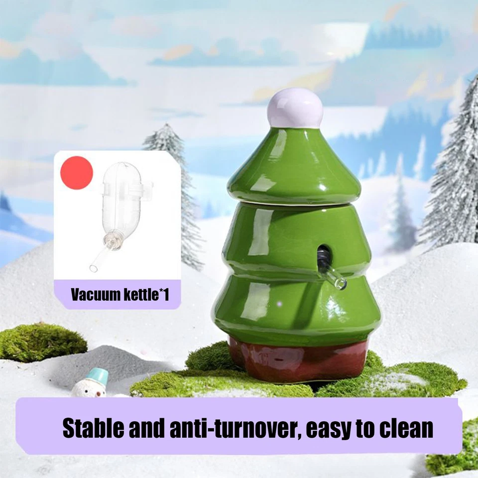 1x Alimentador de água para animais de estimação pequenos em forma de árvore hamster rato dispensador de água para animais de estimação - Imagem 2 de 4