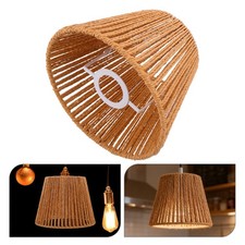 Pendant Light Shade - Woven Ceiling Lampshade Cover - Bohemian Paper Rope