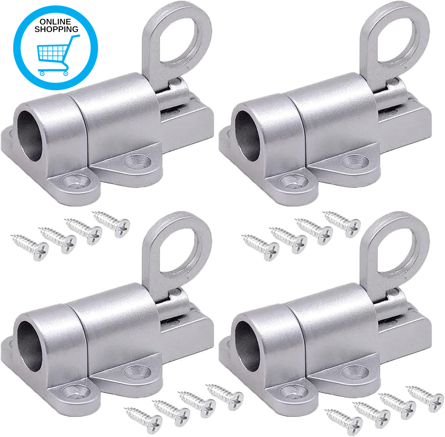 4 PCS Loft Hatch Catch Automatic Spring Latch Lock Window Latch Loft Latch Pull
