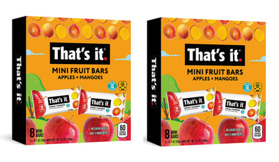 That's it. Gluten-Free Soft & Chewy Apple + Mango Fruit Bars, 0.7 oz pack of 2