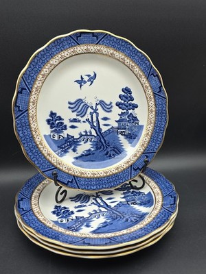 4xRoyal Doulton Fine China Stände Real Old Willow Dessert Salat Teller 8 1/4'' #1