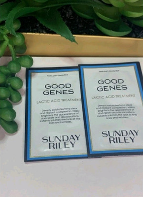 NEW x2 Sunday Riley Good Genes Lactic Acid Treatment 1ml / 0.03 oz Each sample