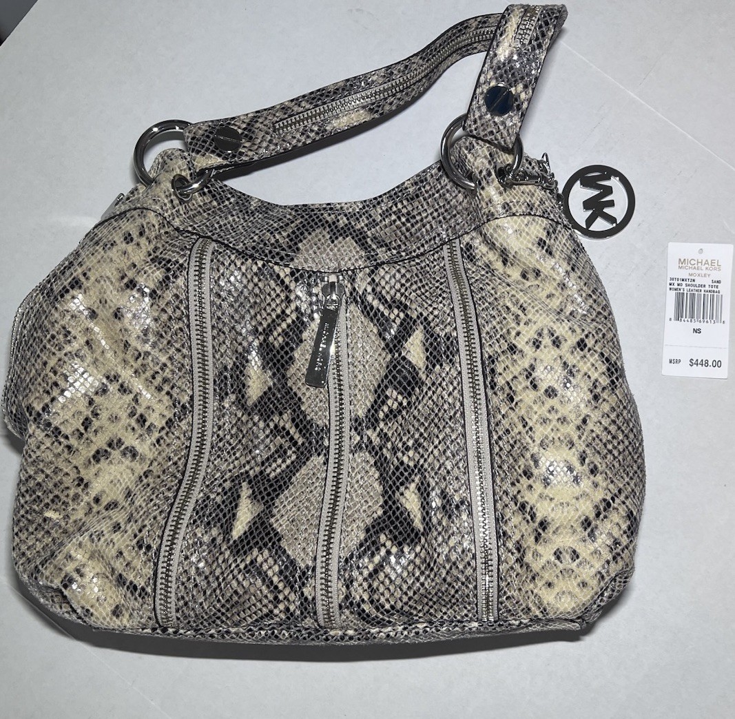 Michael Kors Python Effect Leather Shoulder Bag W… - image 15