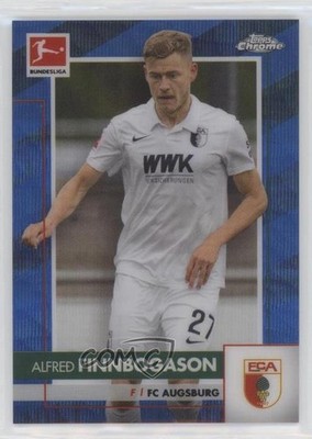 2020 Topps Chrome Bundesliga Blue Wave Refractor /150 Alfred Finnbogason #2 00v4