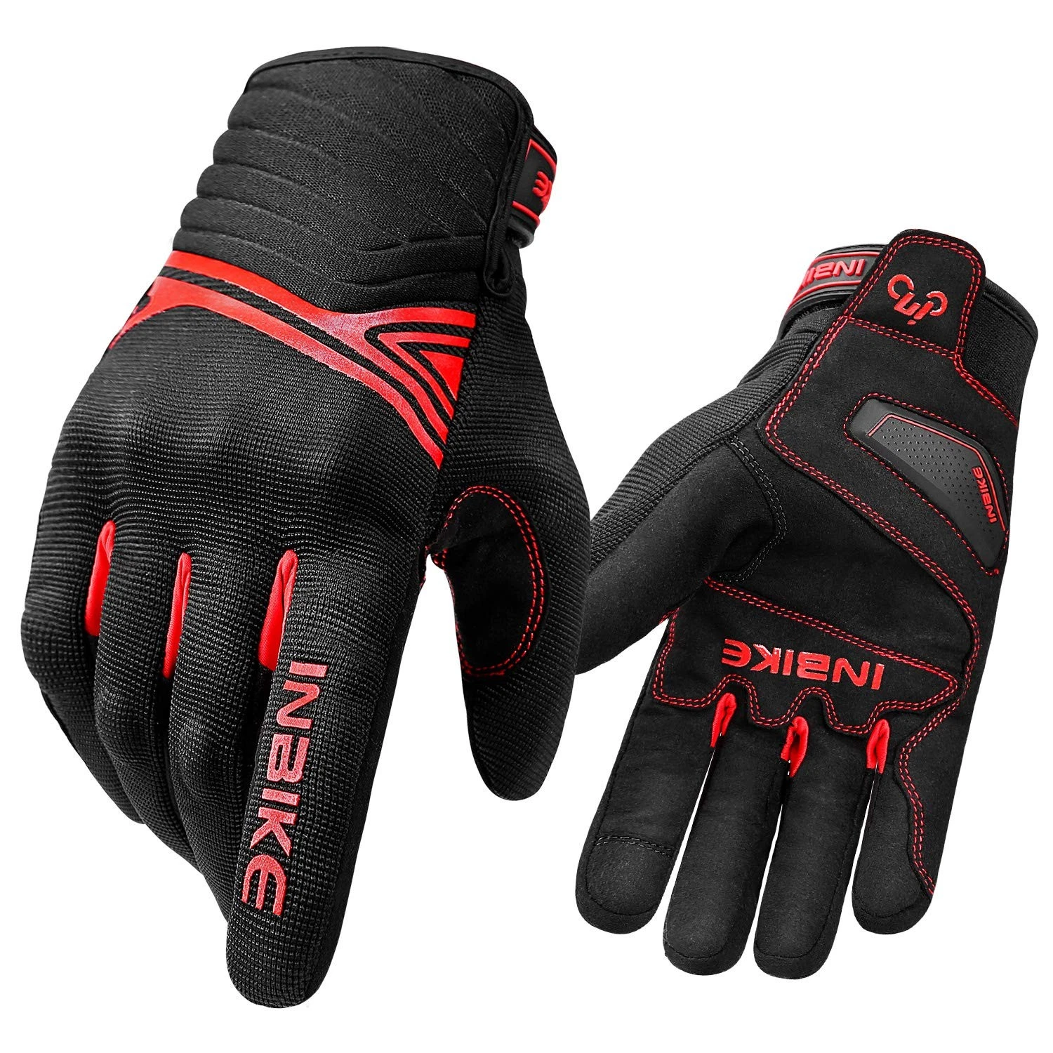 Waterproof Winter Motorcycle Gloves with Fleece, Touchscreen & Hard Knuckle