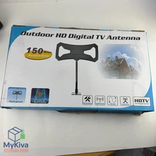HDTV antenna outdoor digital 150 mile range amplified rainproof open box