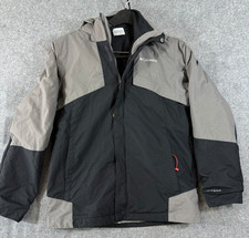 Columbia Interchange 3-in-1 Hooded Parka Coat Boys L 14/16 Gray Black Omni Tech
