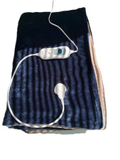Auronic Elektrische Warmtedeken - 3 Standen met Timer - Blauw / Beige Fleece