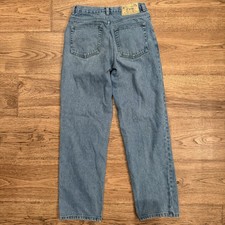 VTG Polo Ralph Lauren Straight Leg Distressed Jeans Boys 14 Med Wash Blue EUC