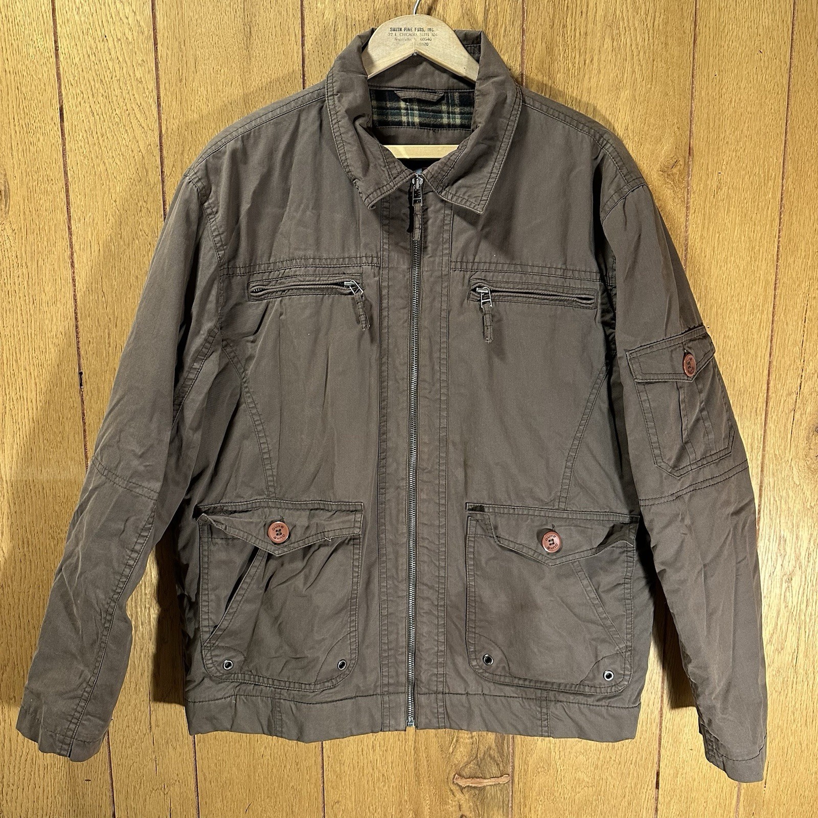 Casual Essentials DUKE Brown Collared Utility Jac… - image 1