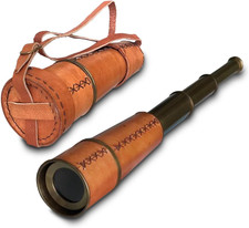 Brass Nautical Telescope 18 Inch Spyglass with Leather Wrap - Handcrafted Antiqu