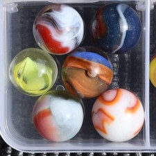 HTF Lot 6 Marble King Alley Peltier Akro Pink Orange Swirl St Mary MIBs M- to M