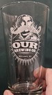 OUR BREWING COMPANY MUSTACHE PINT GLASS  Grand Rapids MI RARE CRAFT BREW — photo 1