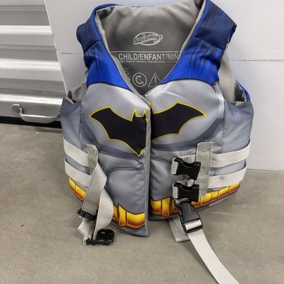 SwimWays DC Batman PFD Life Jacket with Adjustable Buckle kids *