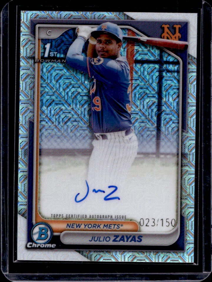2024 Bowman Chrome Julio Zayas Auto HTA Choice Refractor 1st #23/150
