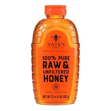 Nate  s 100 Pure Raw Unfiltered Honey 32oz Squeeze Bottle Gluten Free