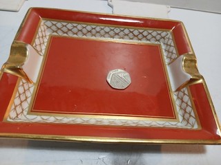 Dubarry Limoges Cigar Ashtray /trinket dish 16x22cms
